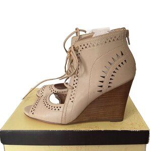 RESTRICTED "Slow Motion" Southwestern Stacked wood wedge Heel Booties Ankle *8M*